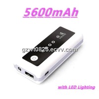 Fashion 5600mAh Mobile USB Power Bank for iPhone, iPad, Samsung Galaxy S2/S3