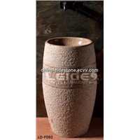 Rust stone column pedestal sink LD-F092