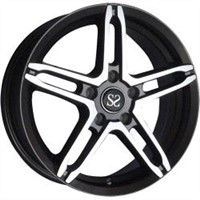 15, 16 and 17 inch gloss black machine spoke custom styling aluminum alloy wheel rim