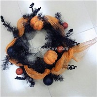 18&amp;quot;D halloween decorative pumpkin wreath