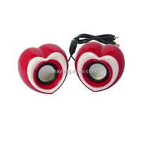 2012 New Lovely Heart shaped USB speaker