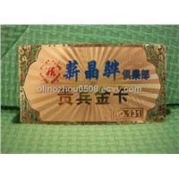 24k Gold Business Card for Vip Customer