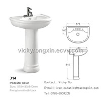 314 Pedestal Basin / sink  hot sale in 2012
