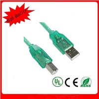 A male to B male nickel plated usb 2.0 cable