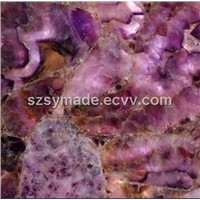 Amythest gemstone tile