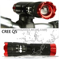 Bike Bicycle Red Head Front Light CREE Q5 LED Flashlight 240 Lumen Torch + Clip