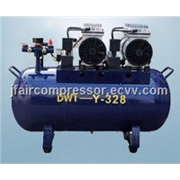 Dental air compressor for three units
