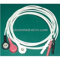 ECG EKG 3 LEAD PATIENT MONITOR CABLE LEADS WIRES