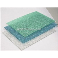 Embossed solid polycarbonate sheet