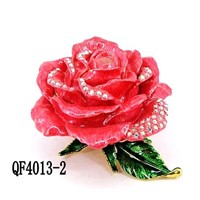 Flower Wedding Gift Metal Jewelry Box ---QF4013-2