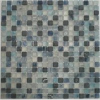 Glass mosaic mixed with marble mosaic MA19