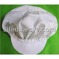 Grid conductive polyester antistatic cap