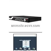 H.264,SATA,Support mouse,USB,network,PTZ,IE View 8CH DVR