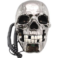 Hot Selling Skull Skeleton Shaped Telephone with Flashing Eyes and Corded Land Line