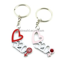 Hot couple heart key chain,best gifts for lover