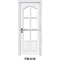 Interior door ,pvc door with glass, made by pvc skin ,paint free