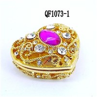 Love shape wedding gift  metal jewely box--QF1703-1