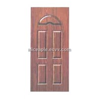 PVC Laminated Steel Panel Door with high definition embossed panel