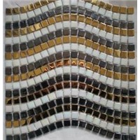 TOP HOT--15x15mm(5/8''x5/8'') glass mixed stainless steel mosaic--Wave 3