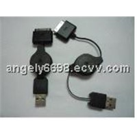 USB A/M TO Iphone Retractable cable (RHR-003)