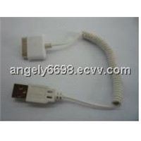 USB A/M TO Iphone data cable, coiled (RHS-003)