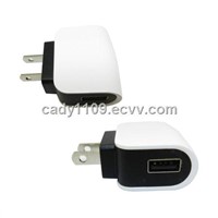 USB Car Charger for iPhone, LG, Samsung and other Smartphones, White and Silver Colors Optional