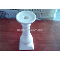 White Ceramic Candle Stand / Candle Holder