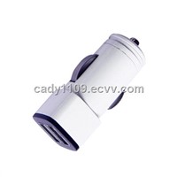 White Color In-car Charger for iPhone with 5V/1A Output Voltage, New Blister Package Available
