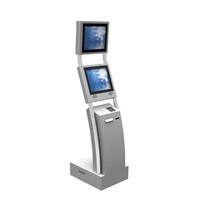 Yulian 19&amp;quot; Dual screen kiosk touchscreen with A4 Printer and Coin Acceptor
