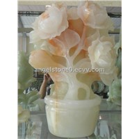hand-made onyx flower for home decoration