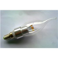 high cost performance LED candle light with E14/E27 3W tailed high luminance lighting