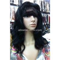 no-processed nature straight virgin Peruvian hair extension lace wig