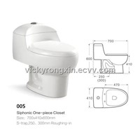 sanitary ware 005 Siphonic one piece toilet