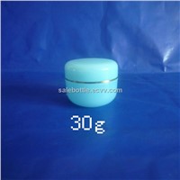 sell light blue plastic cosmetic jars with 30g capacity