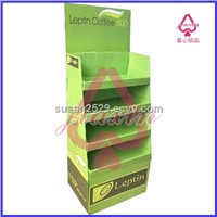 trapezoidal Cardboard Floor Display Stand with 4 Tier - Customizable
