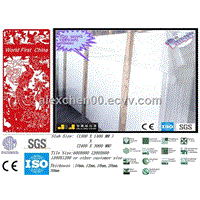 1400X3000 2CM high quality super glossy white nano glass slab