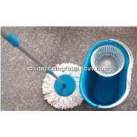 Hand Press Washable Double Device Spin Magic Mop (JXM008)