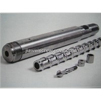Single Screw and Barrel for Extruders with Heaters