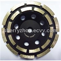 125mm M14 Double Row Segmented Diamond Cup Grinding Wheel