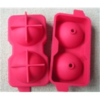 2 Cups silicone  ice ball mold