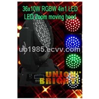 36x10w RGBW 4 in 1 High Power LED Zoom Moving Head