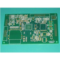 6-layer Gold Finger PCB in Green Solder Mask with High TG Material