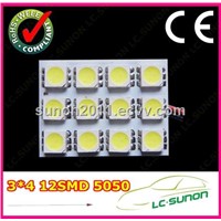 Car LED Roof Light 12SMD 5050