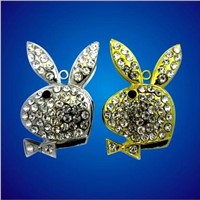 Cartoon Rabbit Shape Diamond /Jewelry USB Drive