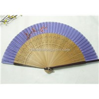Classical Fabric Hand Fan Handpainted Floral Pattern