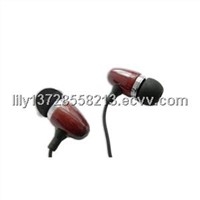 Dark wood silicone earbuds