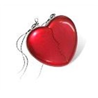 Double Heart Shape USB Flash Drive for Valentines' Day