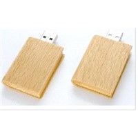 Book Shape Wooden USB Flash Drive