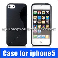Fashion S style soft TPU solid color case for iPhone 5