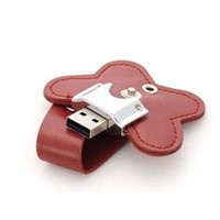 Flower Shaped Leather USB Flash Drive